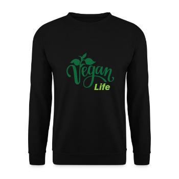 Vegan lifestyle for proud vegans - Unisex Sweatshirt - black - Front - Alina (178cm) & Michal (187cm)