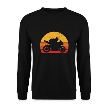 Motard Motard Motard Vintage - Sweat-shirt Unisexe - noir - Devant - Alina (178cm) & Michal (187cm)