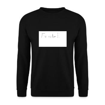 Fussball Beispiel - Unisex Pullover - Schwarz - Vorne - Alina (178cm) & Michal (187cm)