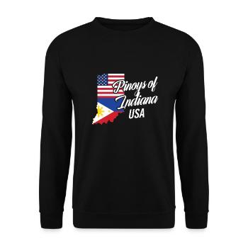 Filipinos von Indiana Design für stolze Fil-Ams - Unisex Pullover - Schwarz - Vorne - Alina (178cm) & Michal (187cm)