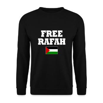 Free rafah - Sweat-shirt Unisexe - noir - Devant - Alina (178cm) & Michal (187cm)