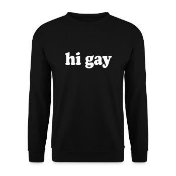 Schwul - Unisex Pullover - Schwarz - Vorne - Alina (178cm) & Michal (187cm)