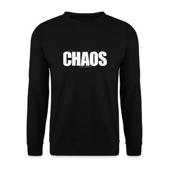 Ich bin das Chaos - Unisex Pullover - Schwarz - Vorne - Alina (178cm) & Michal (187cm)