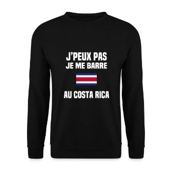 je me barre au Costa Rica - Sweat-shirt Unisexe - noir - Devant - Alina (178cm) & Michal (187cm)