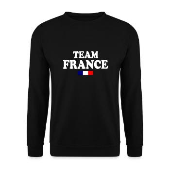 France - Unisex Sweatshirt - black - Front - Alina (178cm) & Michal (187cm)