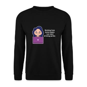 Work and party design for proud Pinoys - Unisex Sweatshirt - black - Front - Alina (178cm) & Michal (187cm)