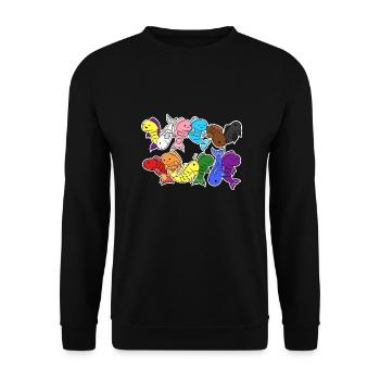Pride Progress Flag Pisces Equality - Unisex Sweatshirt - black - Front - Alina (178cm) & Michal (187cm)