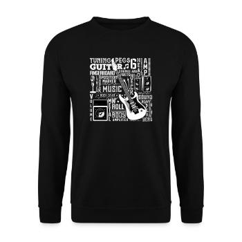 Guitar Music Design - Unisex Sweatshirt - black - Front - Alina (178cm) & Michal (187cm)