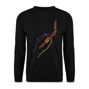 Maler Zeichner für Künstler - Unisex Pullover - Schwarz - Vorne - Alina (178cm) & Michal (187cm)