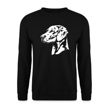 Weimaraner Portrait Dogs Dog Hunting Dogs Wilsigns - Unisex Sweatshirt - black - Front - Alina (178cm) & Michal (187cm)