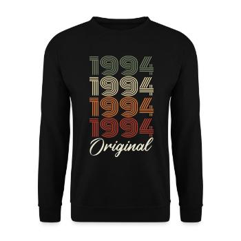 1994 Cadeau D'anniversaire Vintage Original 1994 - Sweat-shirt Unisexe - noir - Devant - Alina (178cm) & Michal (187cm)