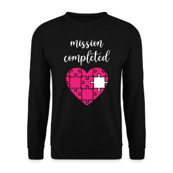 Mission Completed Puzzle - Unisex Sweatshirt - black - Front - Alina (178cm) & Michal (187cm)