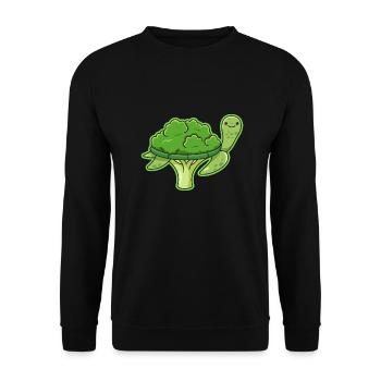 Turtle Broccoli Design for - Unisex Sweatshirt - black - Front - Alina (178cm) & Michal (187cm)