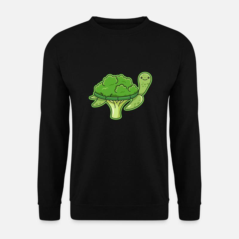 Turtle Broccoli Design for - Unisex Sweatshirt - black