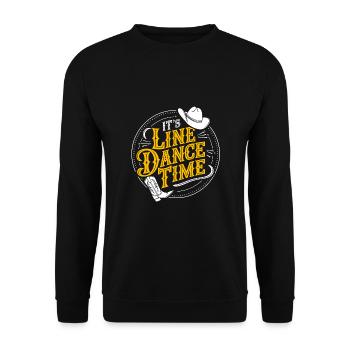 Line Dance Time Line Dancing Dancing - Unisex Sweatshirt - black - Front - Alina (178cm) & Michal (187cm)