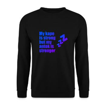 My Kape Is Strong Kaffeedesign für stolze Pinoys - Unisex Pullover - Schwarz - Vorne - Alina (178cm) & Michal (187cm)