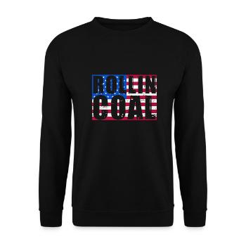 USA Carbon Roller Design for Diesel Drivers - Unisex Sweatshirt - black - Front - Alina (178cm) & Michal (187cm)