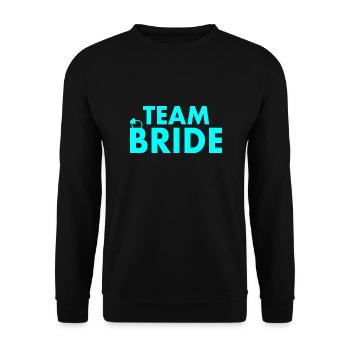 Team bride - Unisex Sweatshirt - black - Front - Alina (178cm) & Michal (187cm)