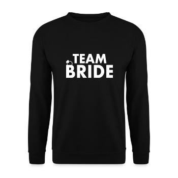 Team bride - Unisex Sweatshirt - black - Front - Alina (178cm) & Michal (187cm)