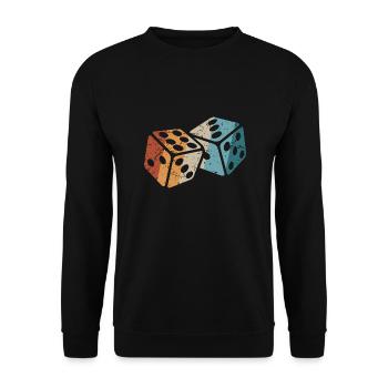 Cube rétro - Sweat-shirt Unisexe - noir - Devant - Alina (178cm) & Michal (187cm)