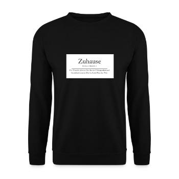 À la maison - Sweat-shirt Unisexe - noir - Devant - Alina (178cm) & Michal (187cm)