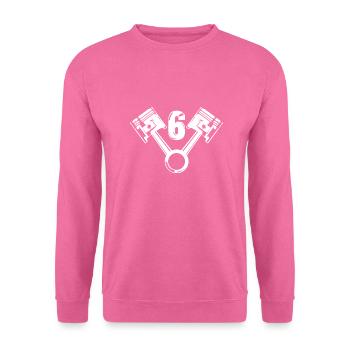 V6-Motorentwurf für Sechszylinder-Autofans - Unisex Pullover - Pink - Vorne