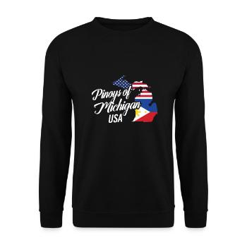 Filipinos of Michigan Design für stolze Fil-Ams - Unisex Pullover - Schwarz - Vorne - Alina (178cm) & Michal (187cm)