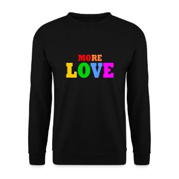More love - Unisex Pullover - Schwarz - Vorne - Alina (178cm) & Michal (187cm)