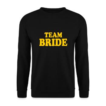 Team bride - Unisex Pullover - Schwarz - Vorne - Alina (178cm) & Michal (187cm)