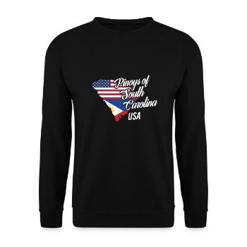 Filipinos von South Carolina Design für Fil-Ams - Unisex Pullover - Schwarz - Vorne - Alina (178cm) & Michal (187cm)