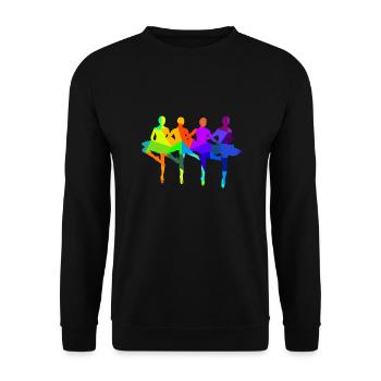 Ballett Tanzen Regenbogen Polygon Sport - Unisex Pullover - Schwarz - Vorne - Alina (178cm) & Michal (187cm)