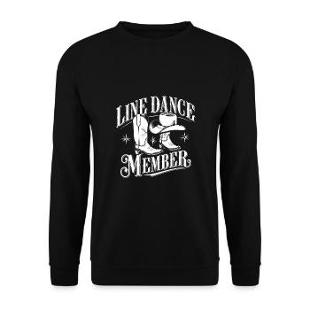 Line Dance Line Dance my hobby member - Unisex Sweatshirt - black - Front - Alina (178cm) & Michal (187cm)