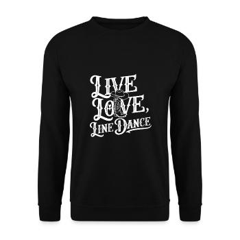 Vie Amour Danse en ligne Danse Sport - Sweat-shirt Unisexe - noir - Devant - Alina (178cm) & Michal (187cm)