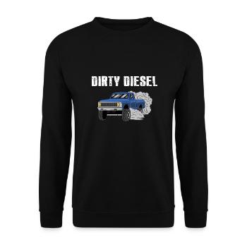 Conception de fumée sale pour les conducteurs diesel - Sweat-shirt Unisexe - noir - Devant - Alina (178cm) & Michal (187cm)