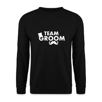 Team groom - Unisex Sweatshirt - black - Front - Alina (178cm) & Michal (187cm)