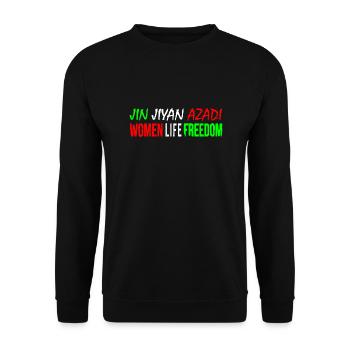 Women life freedom jin jiyan azadi - Unisex Pullover - Schwarz - Vorne - Alina (178cm) & Michal (187cm)
