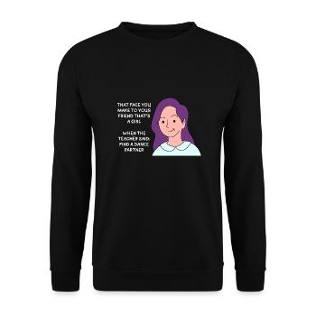 Dance class design for young proud Pinoys - Unisex Sweatshirt - black - Front - Alina (178cm) & Michal (187cm)