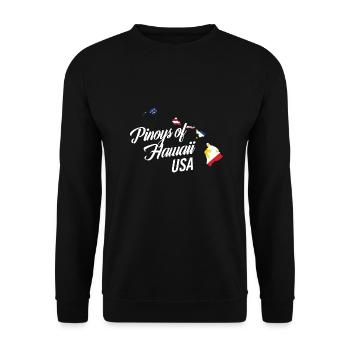 Filipinos of Hawaii Design für stolze Fil-Ams - Unisex Pullover - Schwarz - Vorne - Alina (178cm) & Michal (187cm)