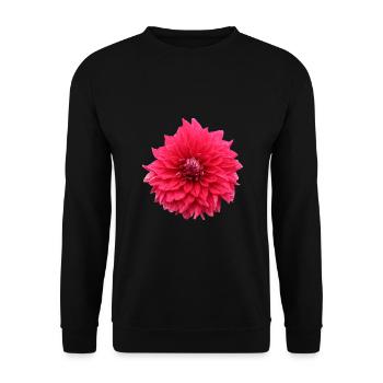 Flower Red Red Flower Flowers Red Red Flowers - Unisex Sweatshirt - black - Front - Alina (178cm) & Michal (187cm)