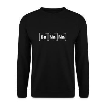 Banana Periodensystem Element Genie - Unisex Pullover - Schwarz - Vorne - Alina (178cm) & Michal (187cm)