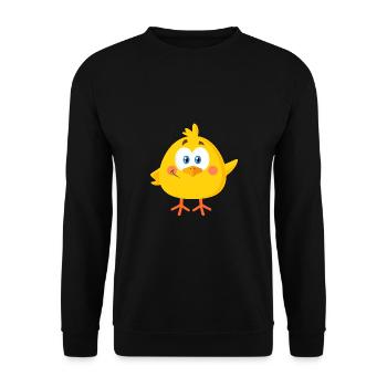 Petit poussin - Sweat-shirt Unisexe - noir - Devant - Alina (178cm) & Michal (187cm)