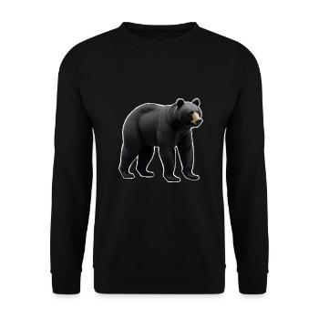 Black bear - Unisex Sweatshirt - black - Front - Alina (178cm) & Michal (187cm)