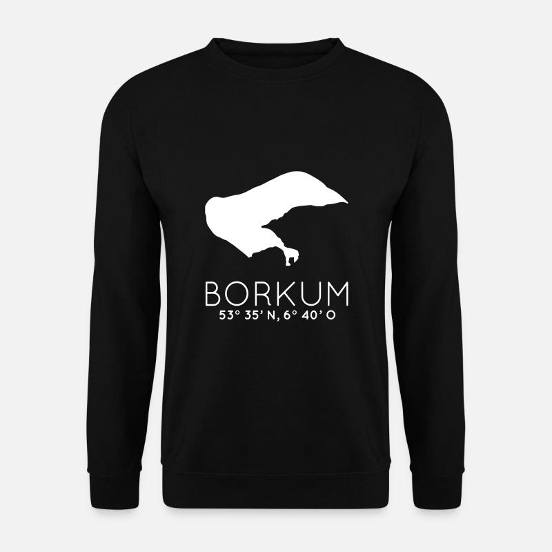 Borkum Urlaub am Strand Nordsee Ostfriesland - Unisex Pullover - Schwarz