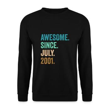 21 Years Old Awesome Since July 2001 21st Birthday - Unisex Sweatshirt - black - Front - Alina (178cm) & Michal (187cm)