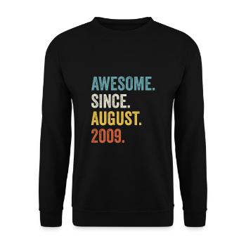 Awesome Since August 2009 13e anniversaire - Sweat-shirt Unisexe - noir - Devant - Alina (178cm) & Michal (187cm)