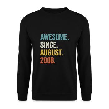 Awesome Since August 2008 14e anniversaire - Sweat-shirt Unisexe - noir - Devant - Alina (178cm) & Michal (187cm)