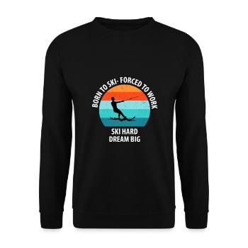 Water skis, water skis, water skiers - Unisex Sweatshirt - black - Front - Alina (178cm) & Michal (187cm)