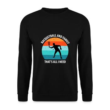 Racqueetball - Sweat-shirt Unisexe - noir - Devant - Alina (178cm) & Michal (187cm)