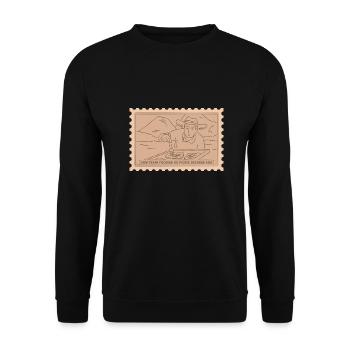 Essen Vergangenheit Design für stolze Texaner - Unisex Pullover - Schwarz - Vorne - Alina (178cm) & Michal (187cm)