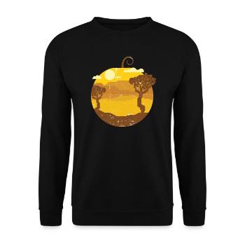 Vintage Tropical Fruit - Watermelon - Unisex Sweatshirt - black - Front - Alina (178cm) & Michal (187cm)